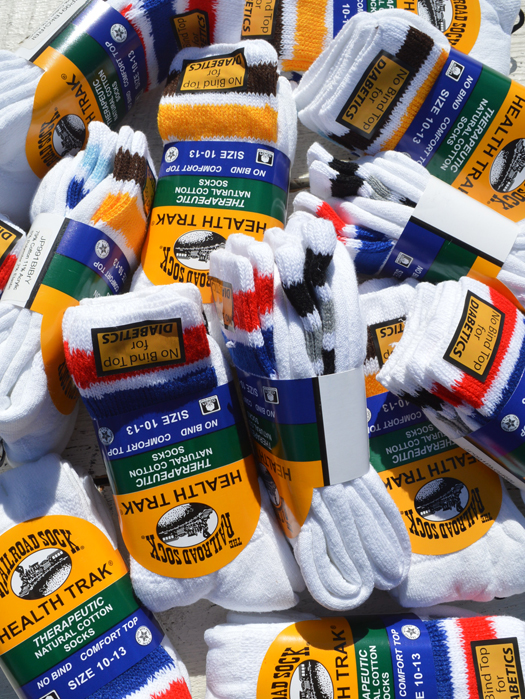 【RAILROAD SOCKS】 Health Trak Therapeutic "Exclusive Stripe" Socks (2Pair)