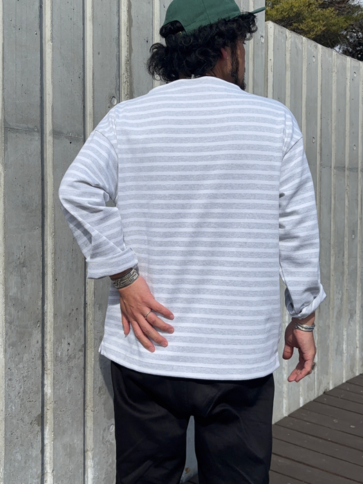 OUESSANT LOOSE　(杢ライトグレー×ホワイト)