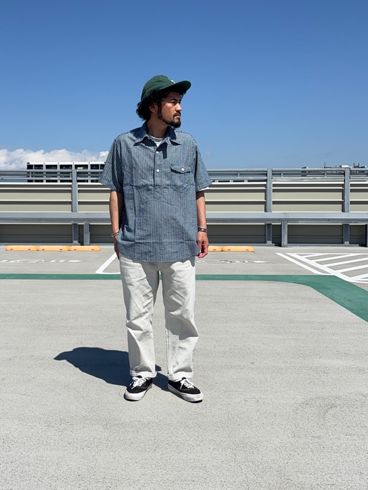 NAVY CUT S/S (Stripe Chambray)