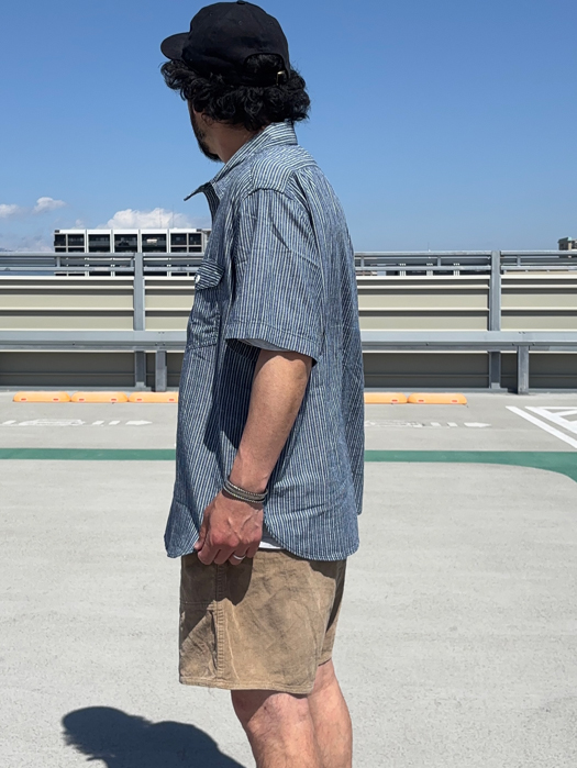 NAVY CUT S/S (Stripe Chambray)