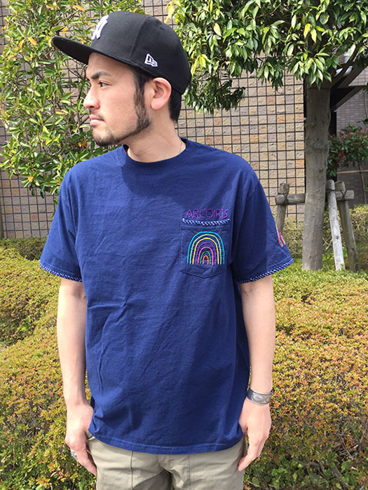 【OAXACA】　S/S Pocket Tee “ARCOIRIS”