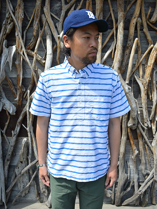 【50% OFF】　S/S PULLOVER BD SHIRT　(BORDER OXFORD)