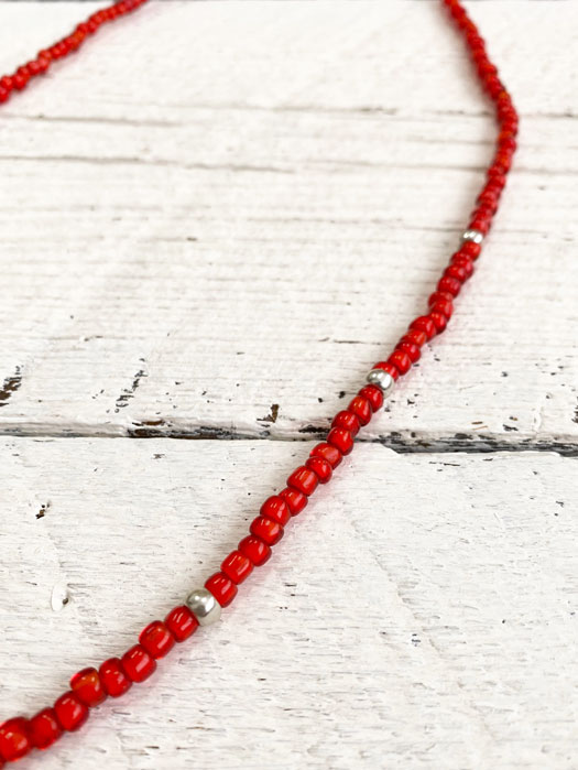 Antique Red Beads Necklace