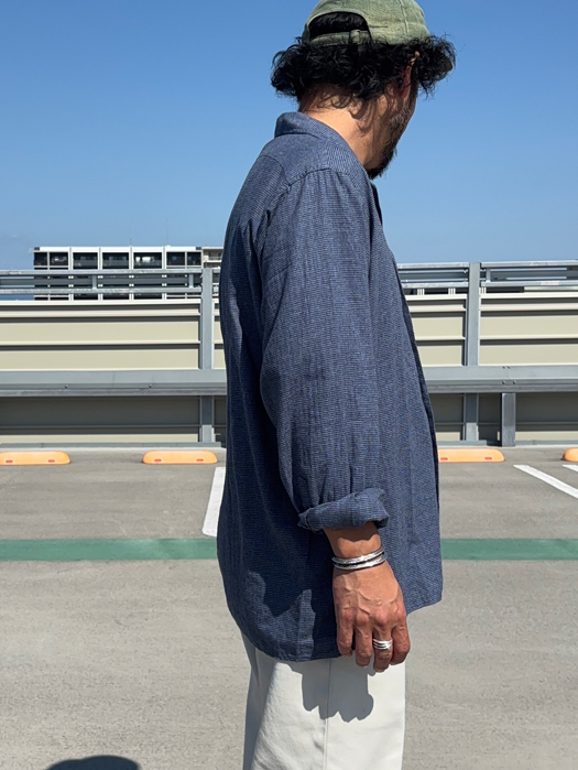 CAMP COLLAR SHIRT (FLANNEL HOUNDSTOOTH) “NR別注”