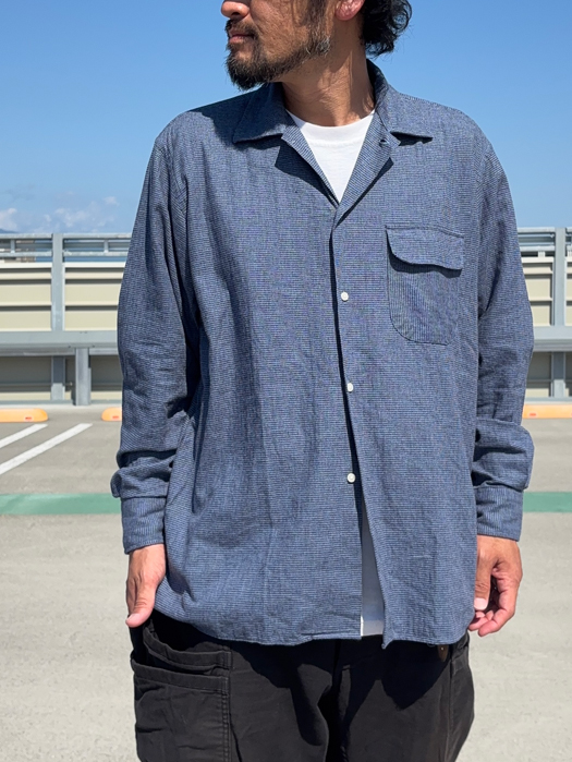 CAMP COLLAR SHIRT (FLANNEL HOUNDSTOOTH) “NR別注”