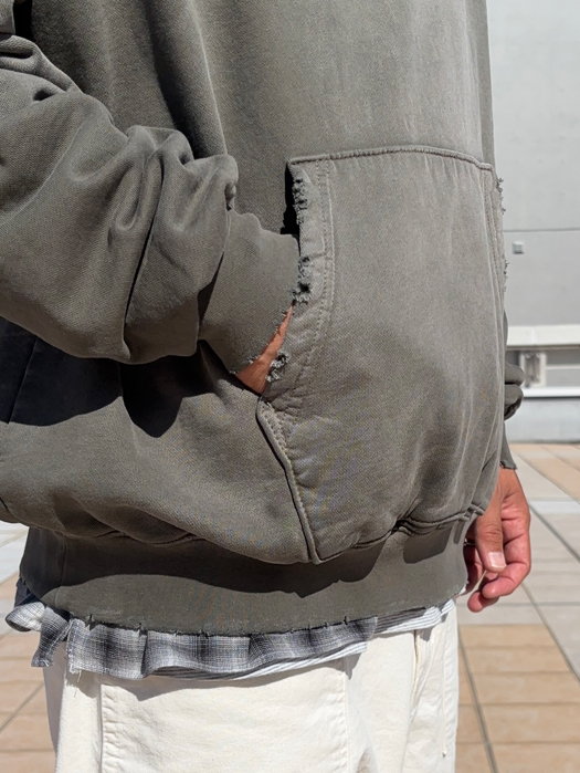 【MOOJI MOOJI】 Oversized Crop Hoodie
