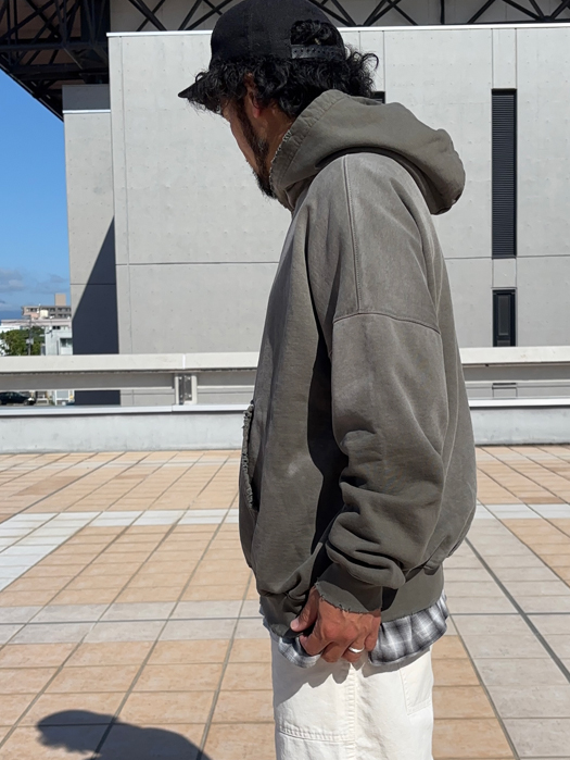 【MOOJI MOOJI】 Oversized Crop Hoodie