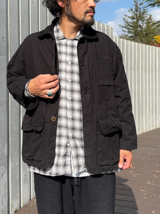 【Behind The River】 B.B.V Hunting Jacket (Black Dye) “L-XL”