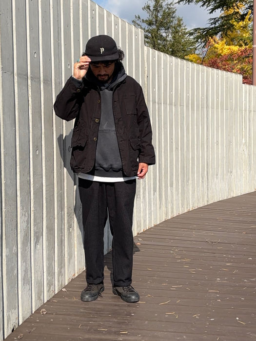 【Behind The River】 B.B.V Hunting Jacket (Black Dye) “L-XL”