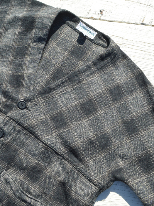 Digs Crew Cardie Jacket (Cotton Tweedy Check)