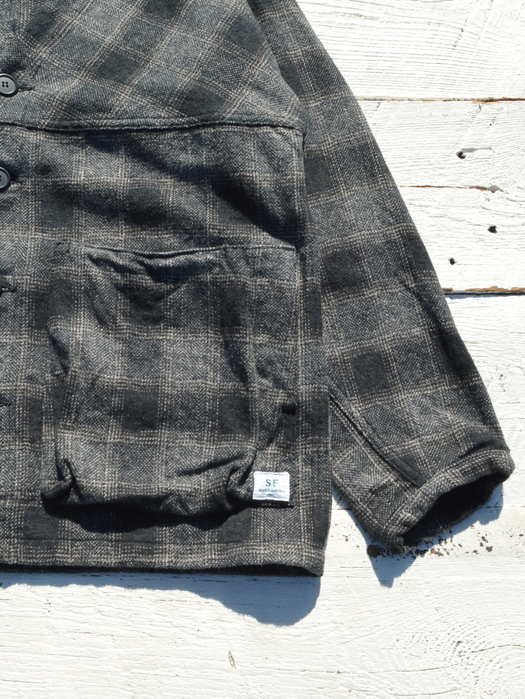 Digs Crew Cardie Jacket (Cotton Tweedy Check)
